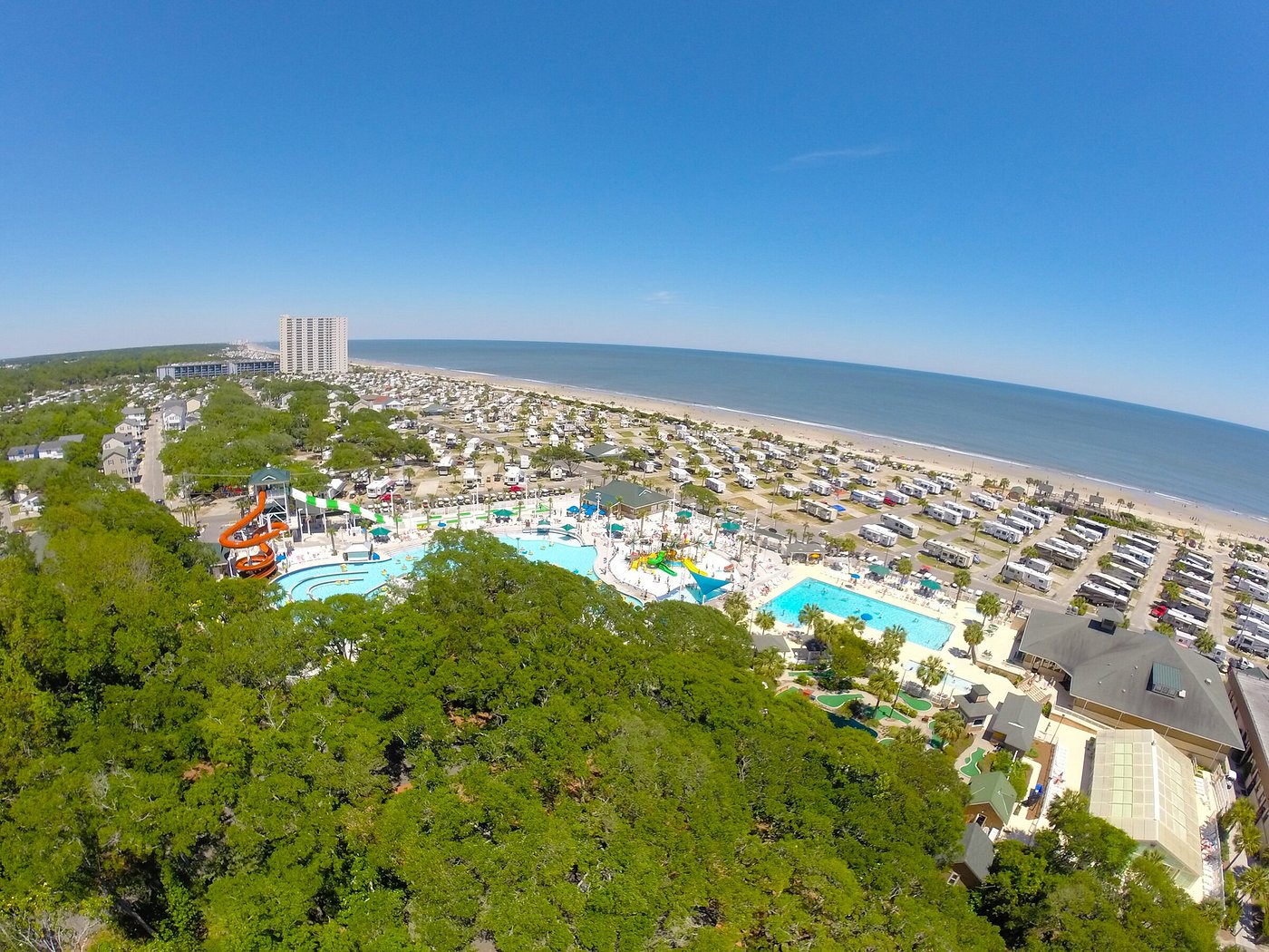 Aerial view of the Family Campground